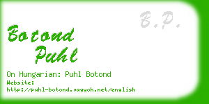 botond puhl business card